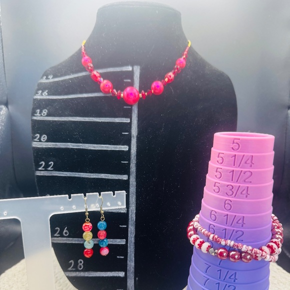 4 Piece Pearl And Bead Necklace, Bracelet, And Earrings Set - Picture 1 of 7